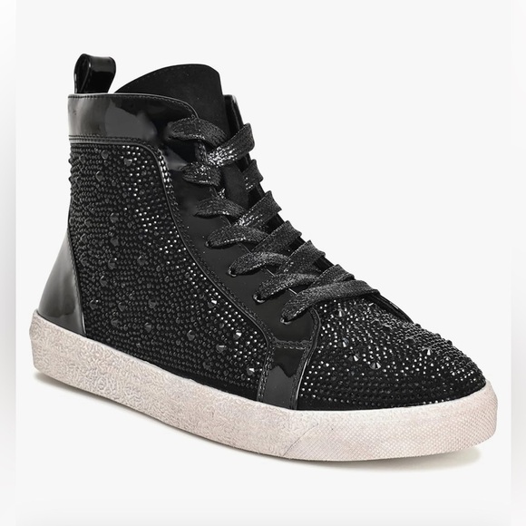 Ninety Union Foxy High Top Athletic Fashion Sneaker with Rhinestones - Picture 1 of 6